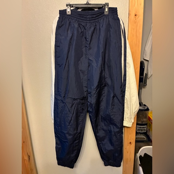 Vintage JC Penny USA Olympics windbreaker Track suit men Sz M Navy Blue/White - Picture 7 of 9